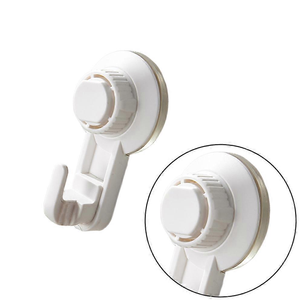 2Pcs Suction Cup Hooks Punch-Free Hook Wall-Mounted Hook Multifunctional Pothook Clothes Hanger White