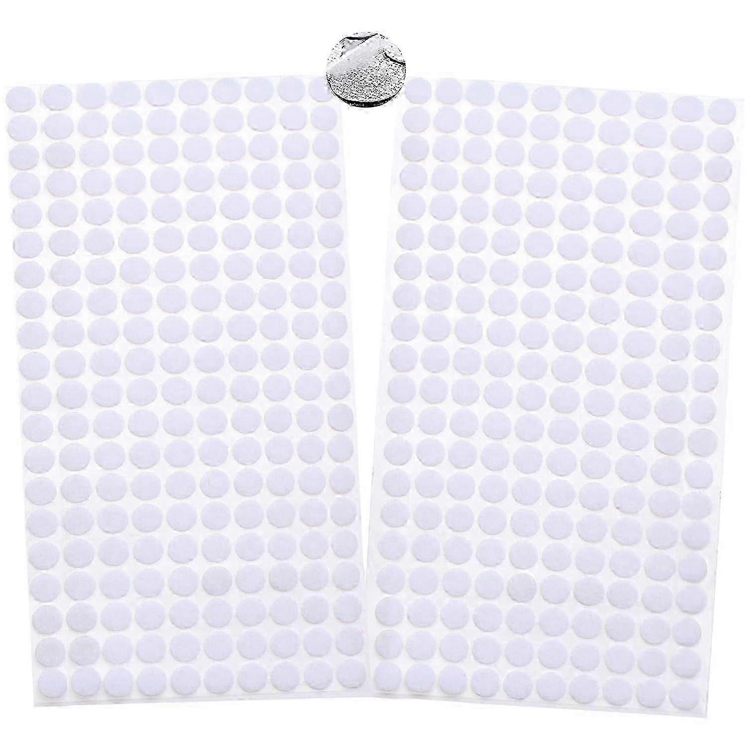 400pcs Self Adhesive Dots,200 Pairs Hook And Loop Self,10mm Hook And Loop Dots Double Sided Sticky Pads,loop Self Adhesive Dots Tapes White