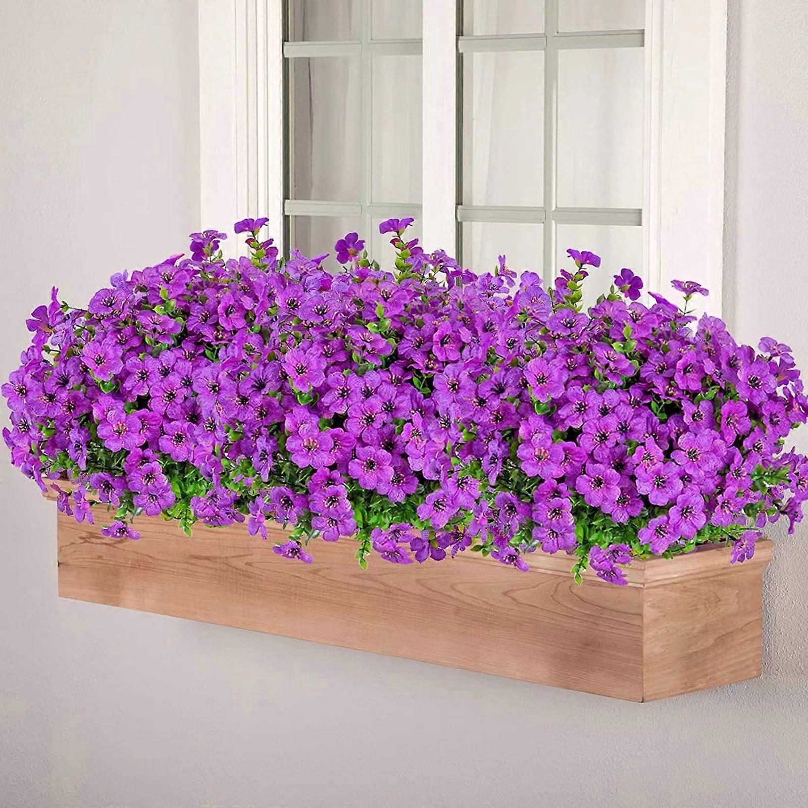 YiFudd 7-pronged Violet Simulation Flower Bouquet Decoration And Flower Arrangement