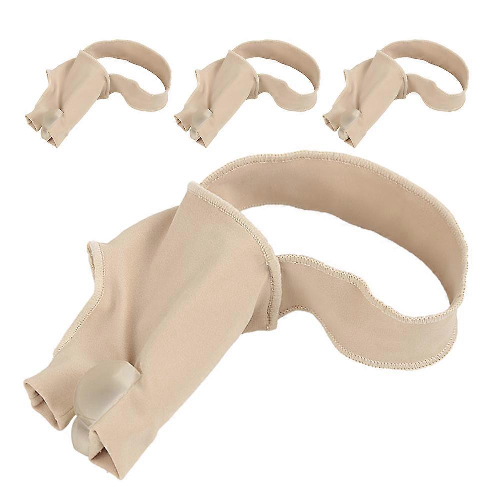 Big Toe Stabilization Toe Separator Socks 4 Pairs For Daily Activities Foot Care S Size Natural Nylon Non-Slip Grip Insert Flexible Design