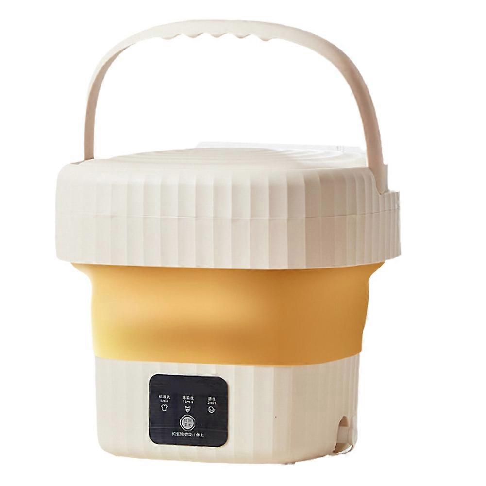 Folding Washing Machine Large Capacity Folding Mini US Plug Yellow