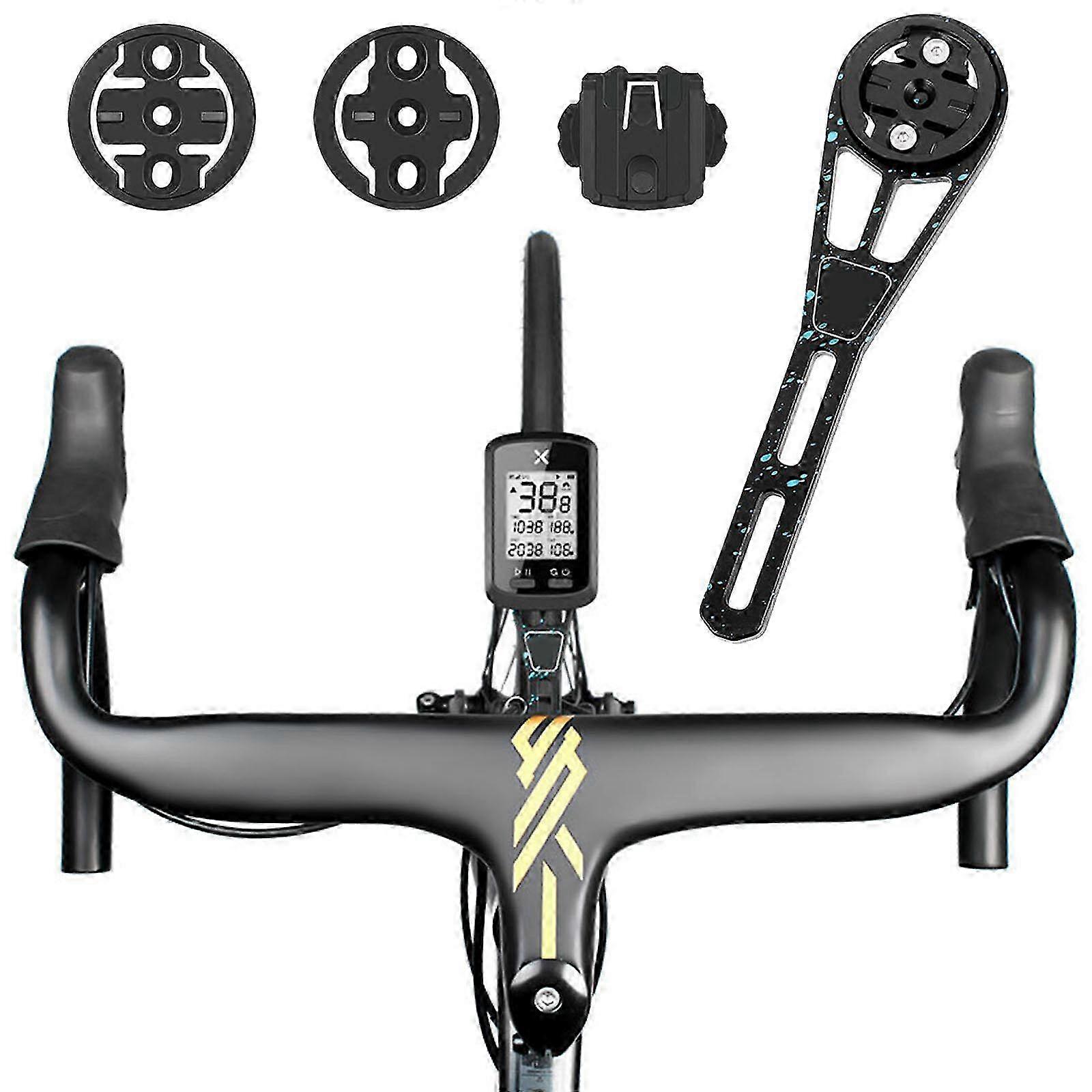 Bicycles Computer Brackets Set Cycling Data Monitors Mount Mountain Biking Brackets for Different Cycling Environment Black and blue