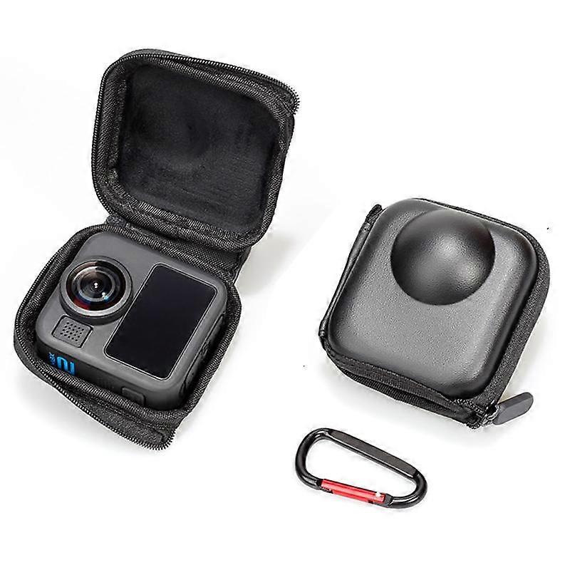 For GoPro MAX2 Compact Hard Shell Carrying Case Protective Storage Bag With Carabiner Clip