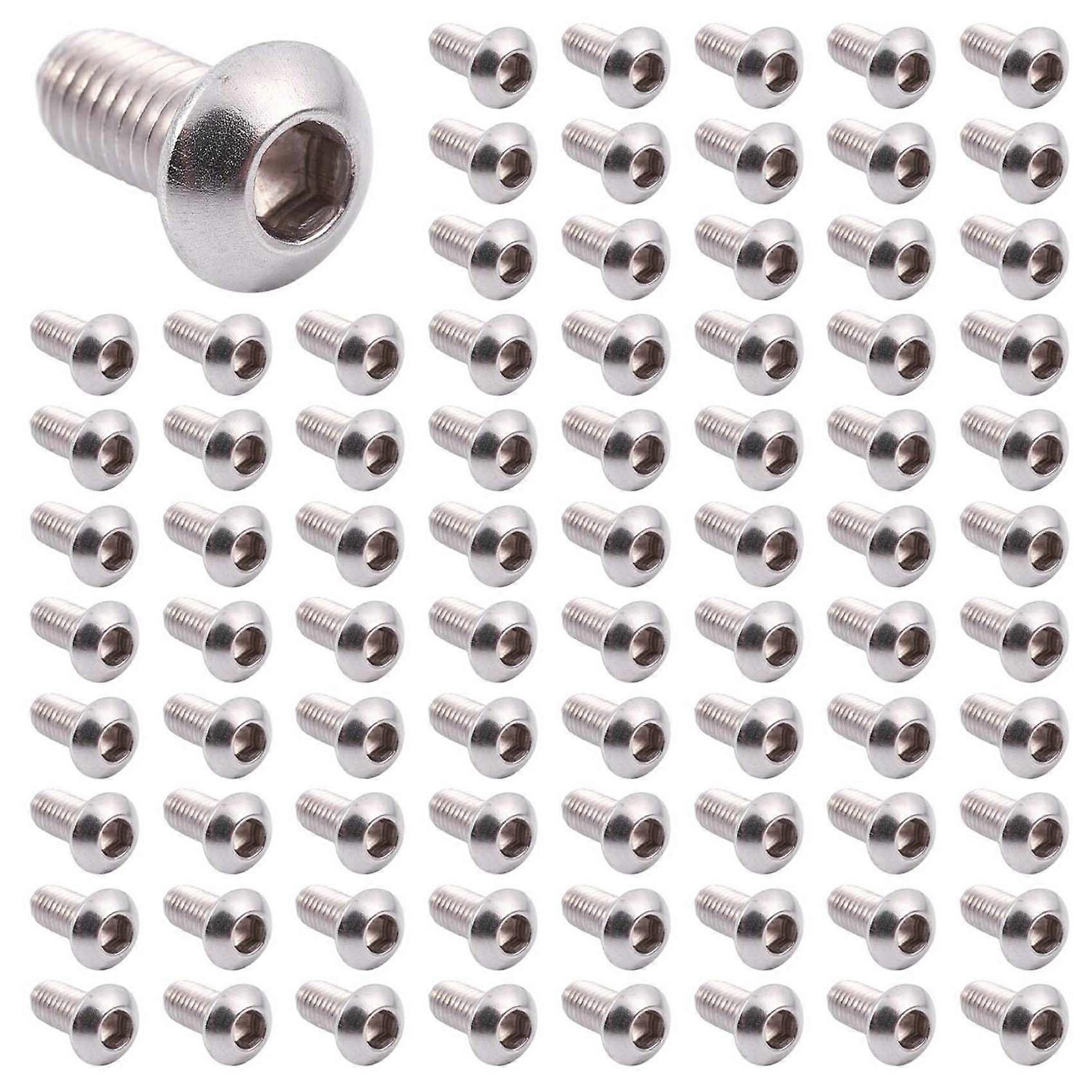 M6x12mm Stainless Steel Hex Socket Button Head Screws 500 Pcs