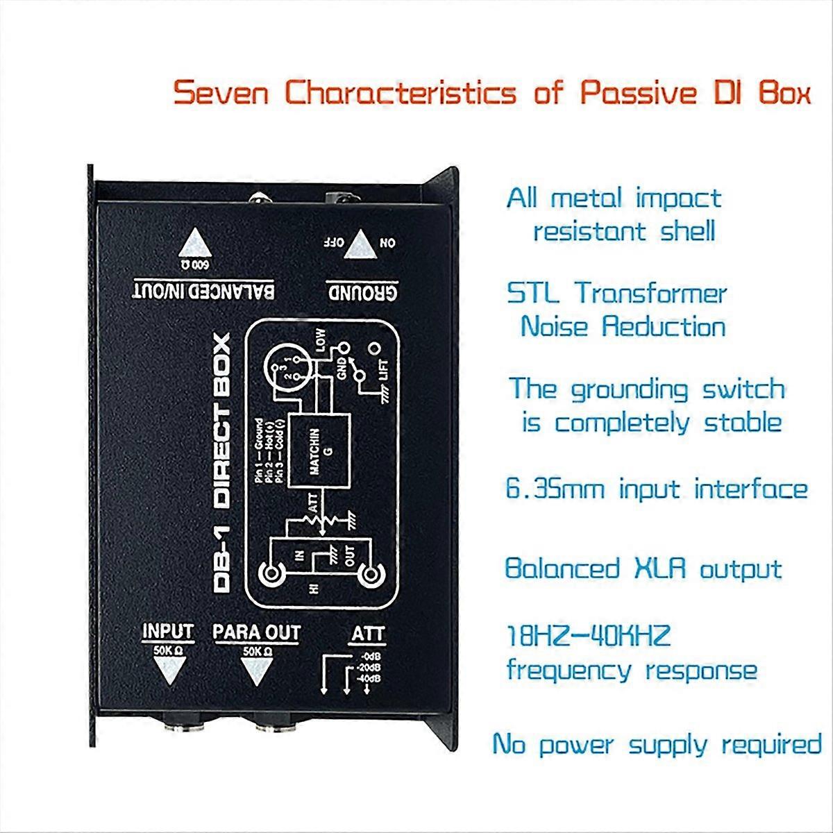 Passiver Impedanzkonverter DI-Effekte Audio-Isolator