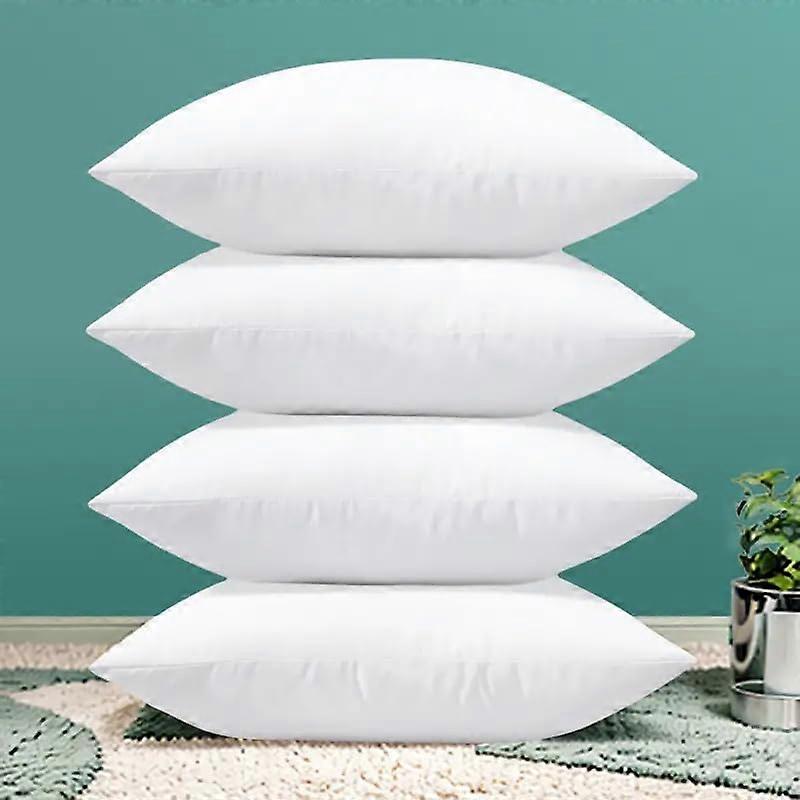 18x18 Throw Pillow Inserts UltraSoft Microfiber Fill Decorative Cushion Inserts for Sofa 4 Pack