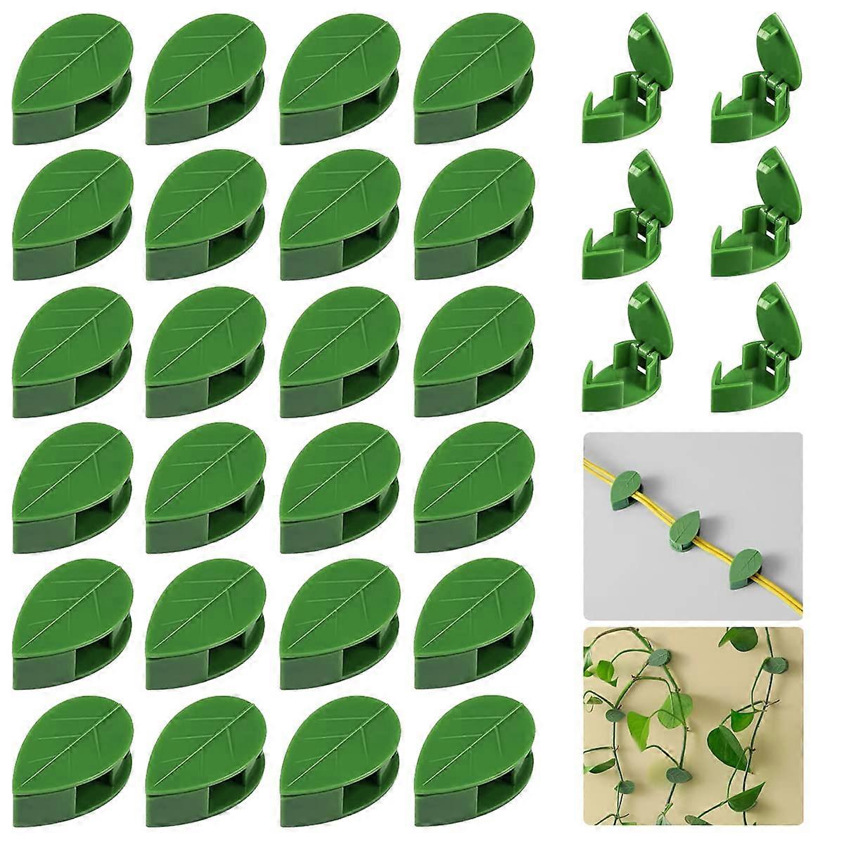 30 Pcs Plant Climbing Wall Clips SelfAdhesive LeafShaped Support Hooks for Vines and Cables