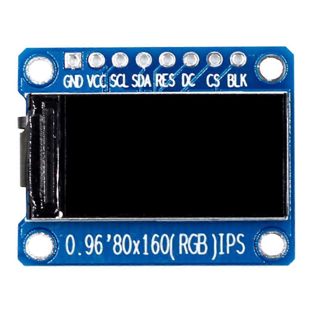 IPS RGB Display 0.96 Inch 7P SPI HD 65K Full Color LCD Module ST7735 Drive IC 80X160 (Not OLED)