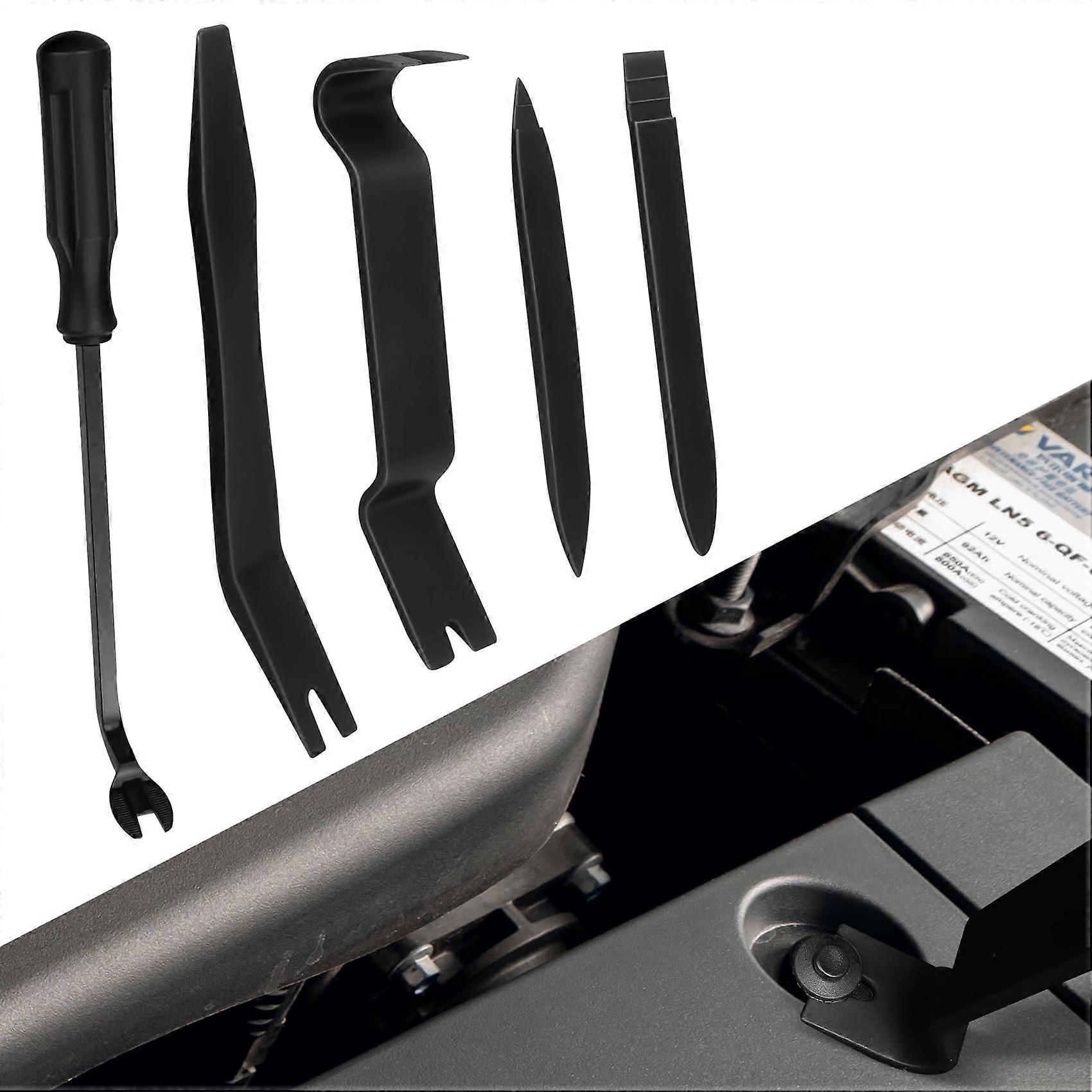 5PCS Car Trim Removal Tool Set No Scratch Nylon Pry Kit for Dashboard and Door Panel Clips