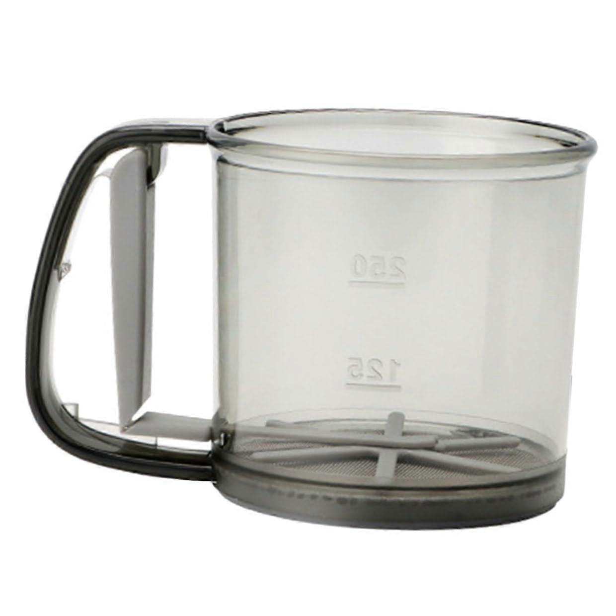 Handheld Flour Sifter Cup with Fine Mesh Rotary Design for Baking Cakes Bread and Cookies