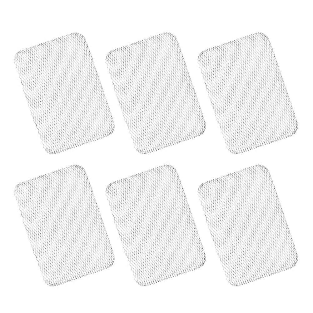 Heat-Resistant Silver Barbecue Mesh Mat for Grilling 6 Sheets Set