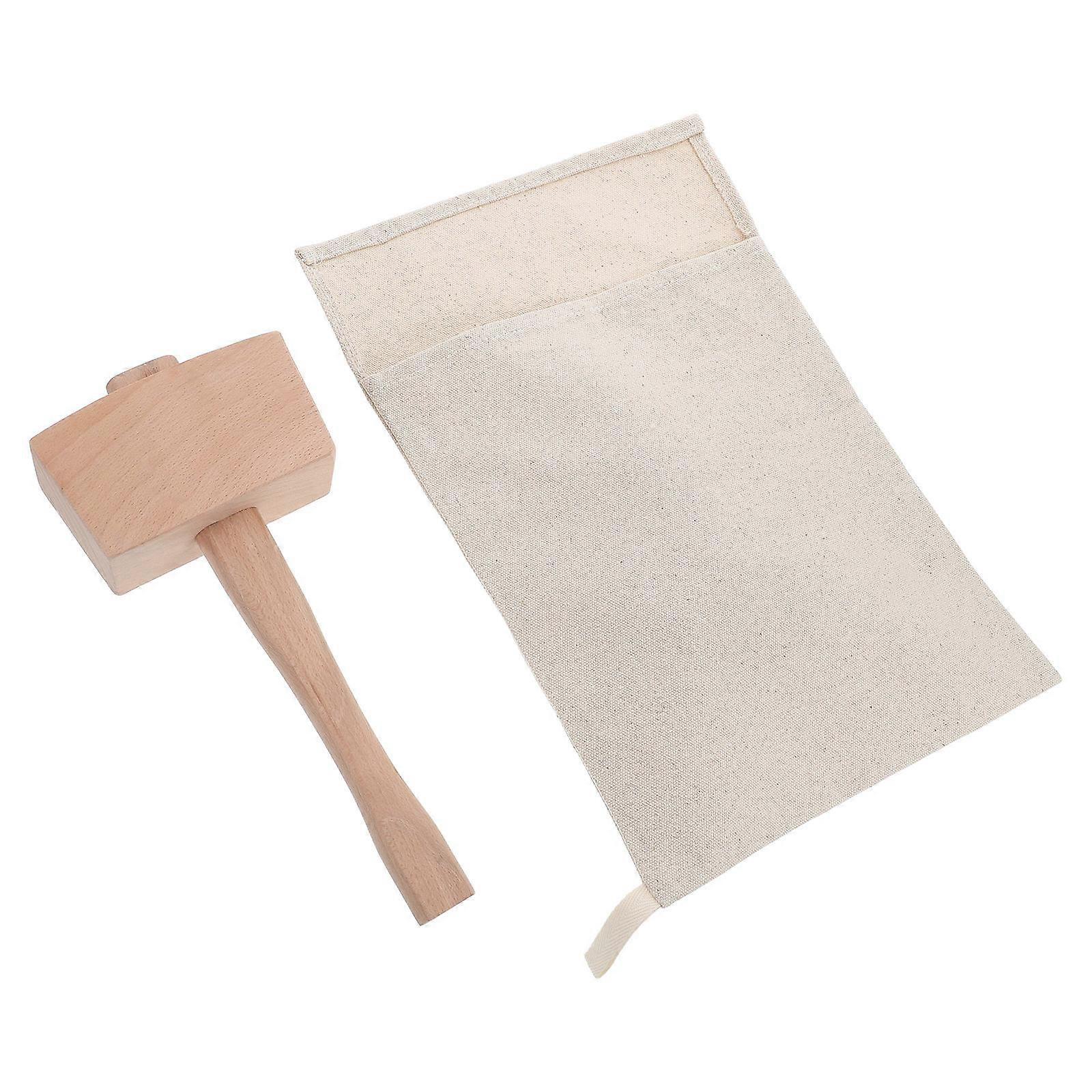 2Pcs Reusable Ice Crushing Bag and Mallet for Home Bars and Kitchen