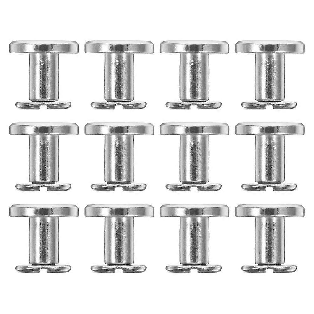 Chicago Screws Binding Screws for Bookbinding 48Pcs Silver Zinc Alloy Set