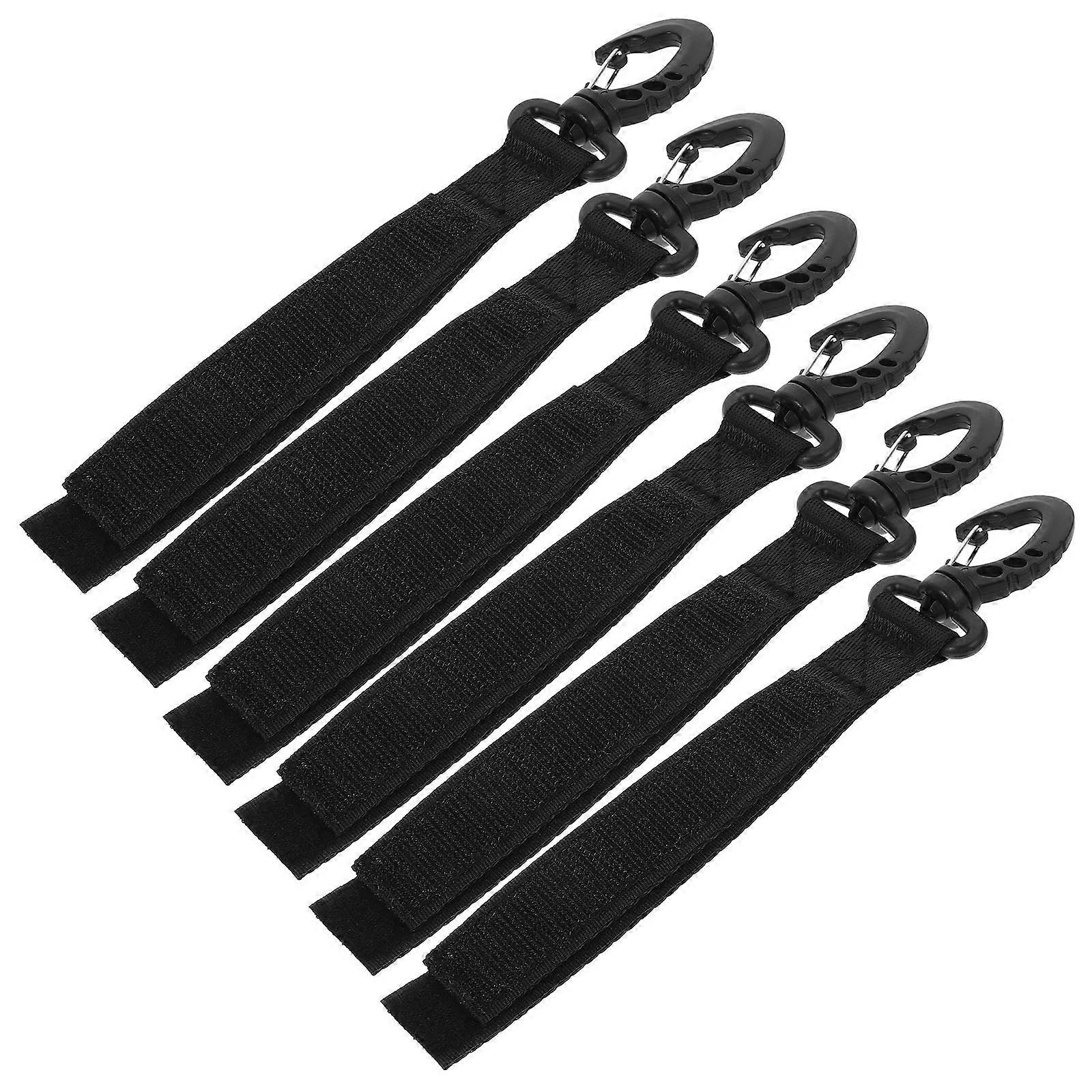 Marine Elastic Hook for Boat Mooring 30Pcs Durable Black Nylon Set