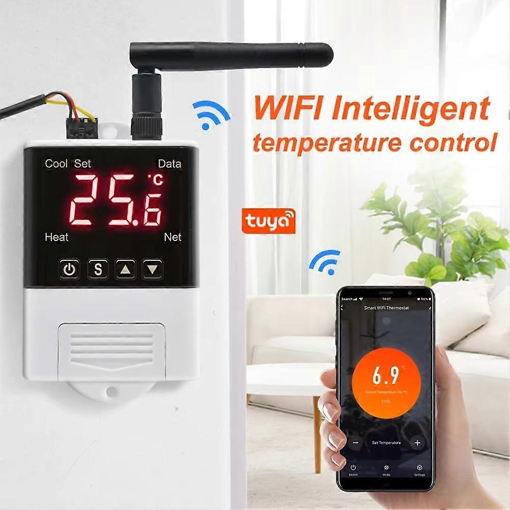 Smart WiFi Thermostat Controller 12V 110V 220V Digital Temperature Humidity Regulator for Car Incubator
