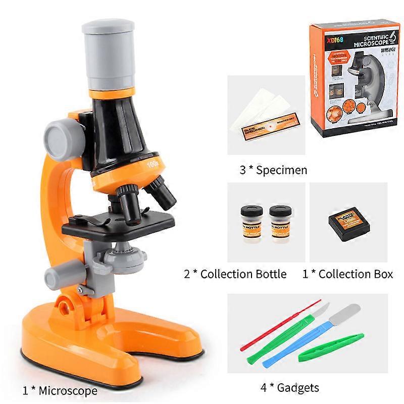 Kit de Microscope biologique pour enfants, 1200X, exp��rience scientifique, cadeau pour ��l��ves, laboratoire Led, jouet ��ducatif pour int��r��t 