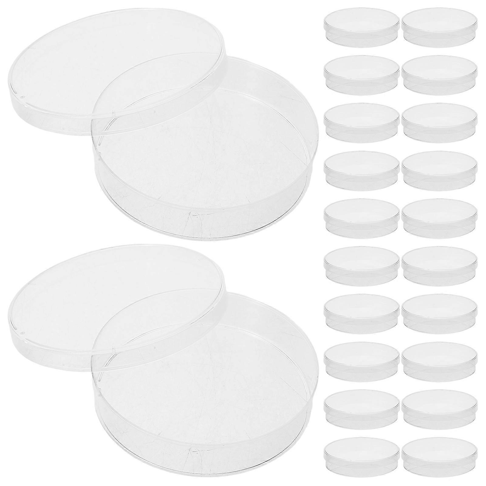 Agar Petri Dishes Plastic for Lab 50Pcs Transparent Nutrient Plates