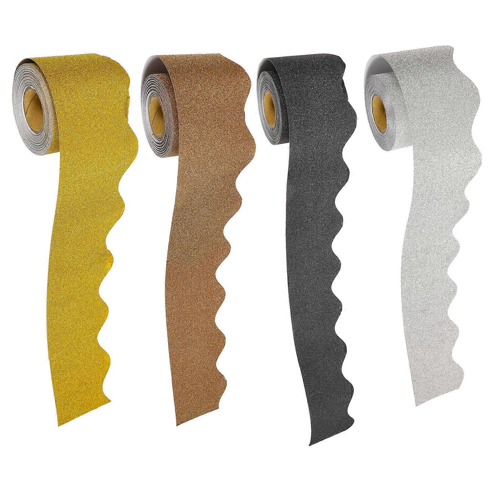 8Set Scalloped Border Trim For Bulletin Boards Whiteboards And Chalkboards Assorted Color Ideal For Teachers And Students