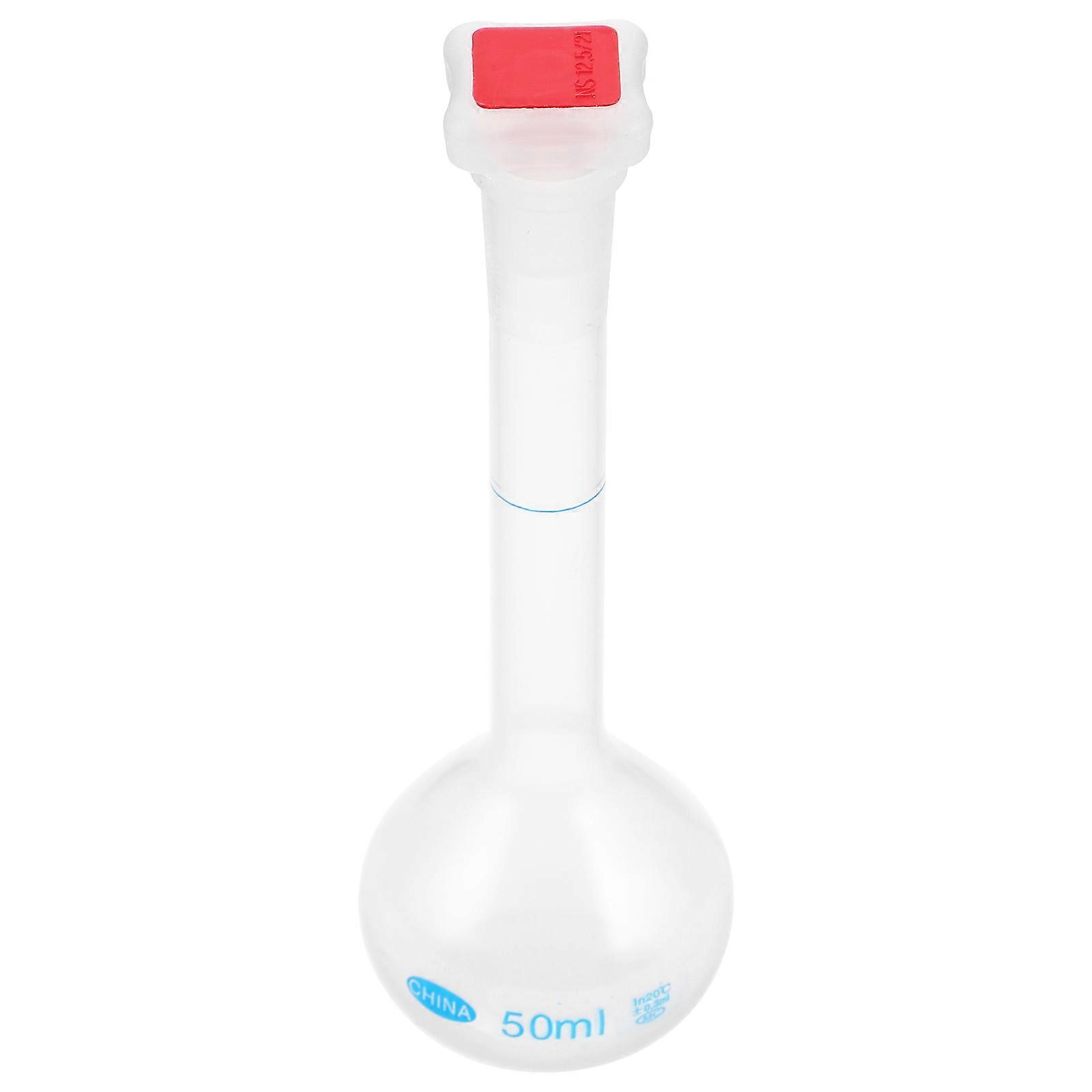Science Flask High Neck Measuring Flask for Laboratory Liquid Sampling 50Ml