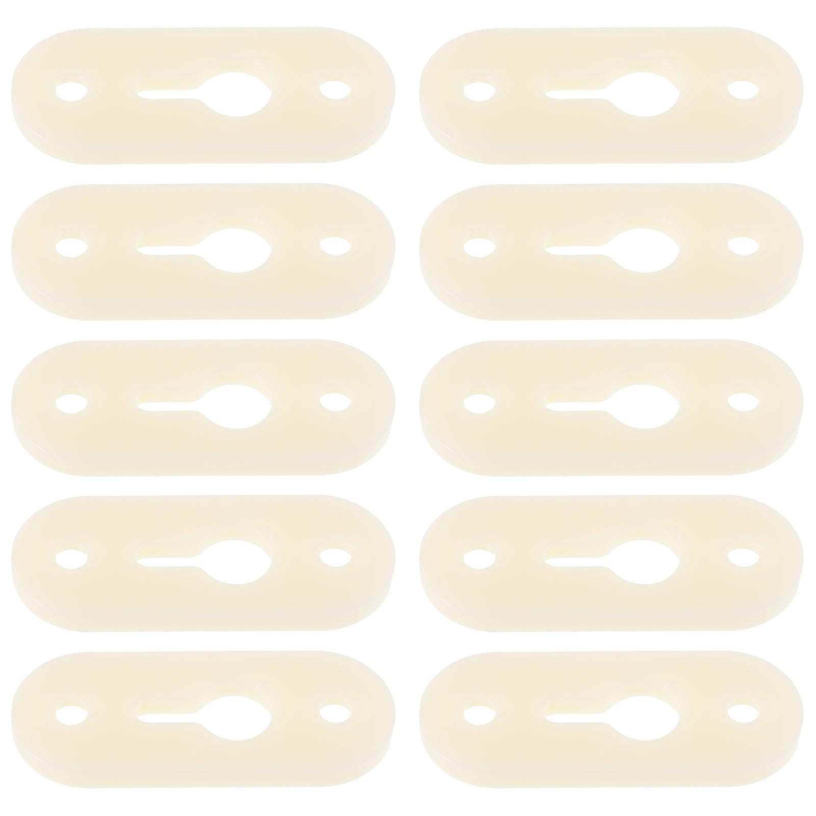 Plastic Keyhole Hangers Shelf Support Brackets for Cabinets 10Pcs White Durable Design