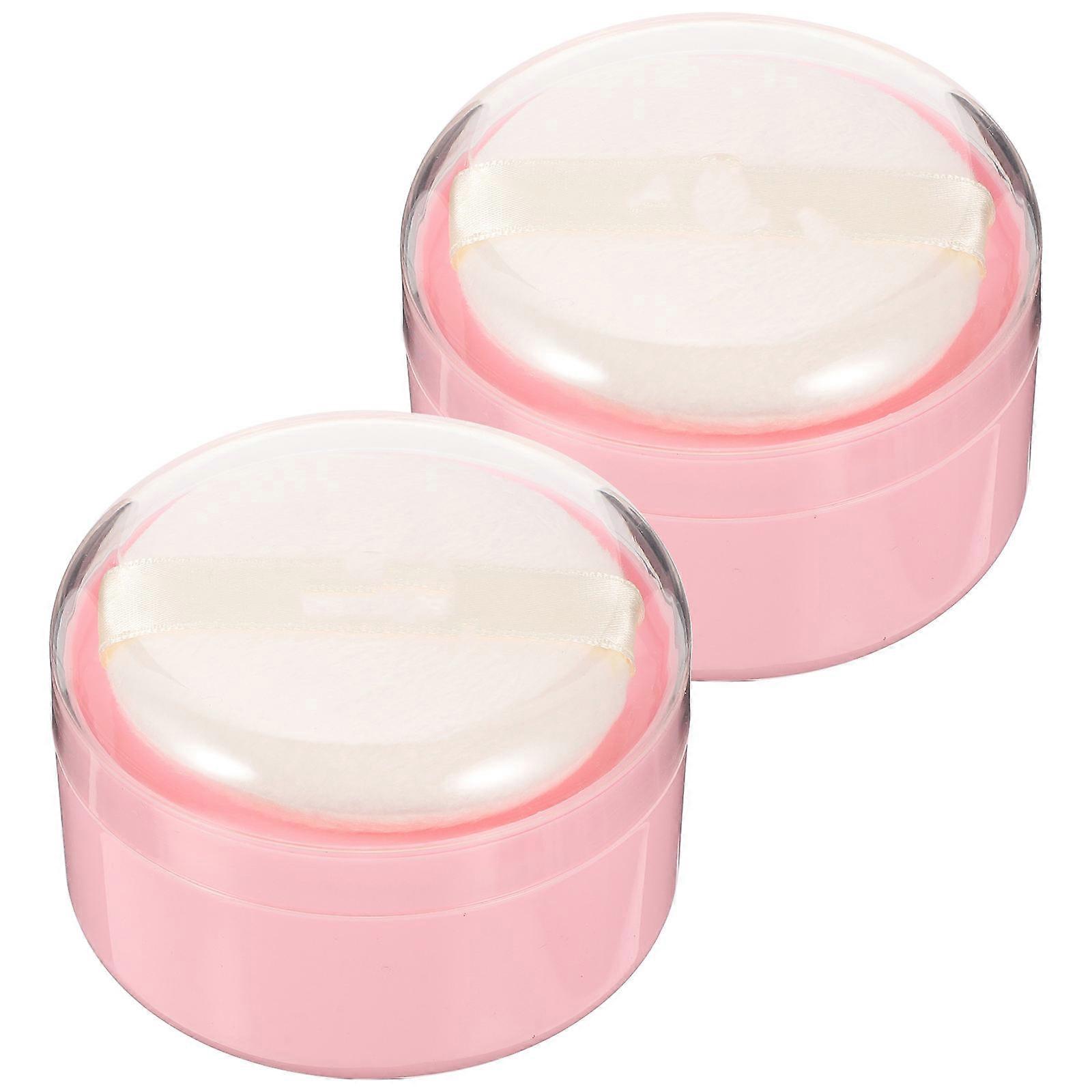 Body Powder Puff Boxes Powder Puff for Storage 2Pcs