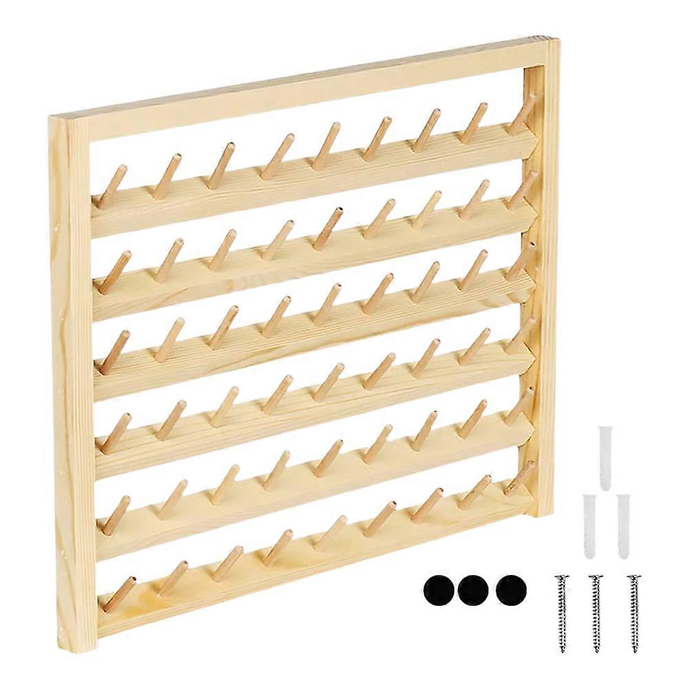 Thread Spool Holder Stand Rectangular Rack for Craft Room Wood Material for Efficiency Improvement 1 Set