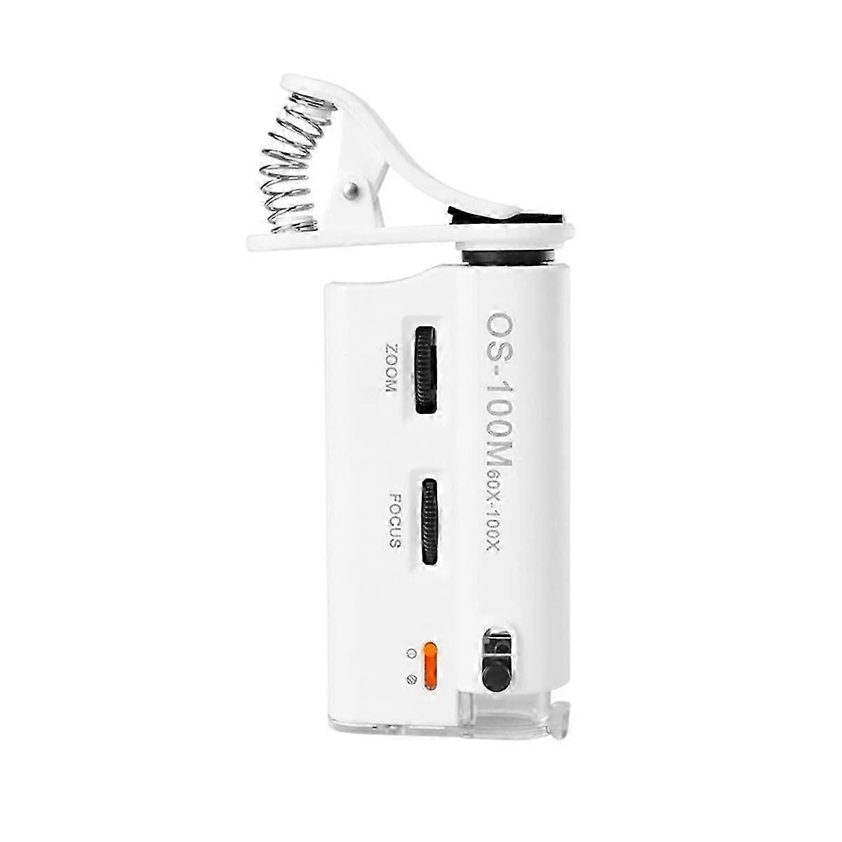 Microscope Observation 60100X ColdWarm Light LED Cell Phone Microscope Universal ClipType Cellphone Microscope 25-26