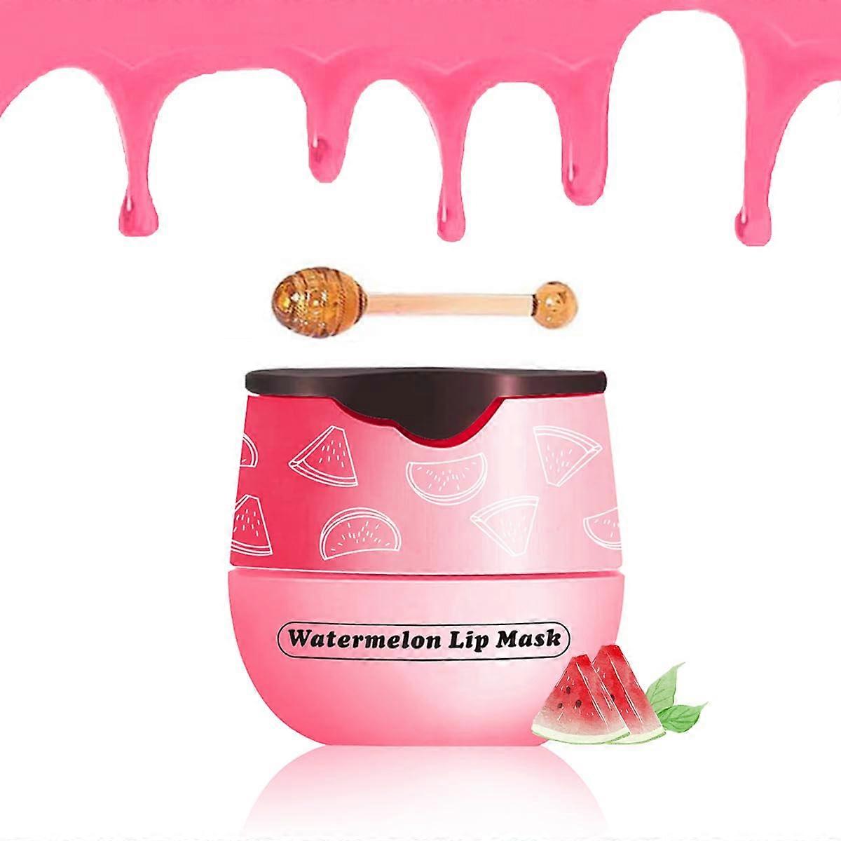 Watermelon Lip Mask with Vitamin E, Deep Hydration Overnight  for Dry Chapped Lips