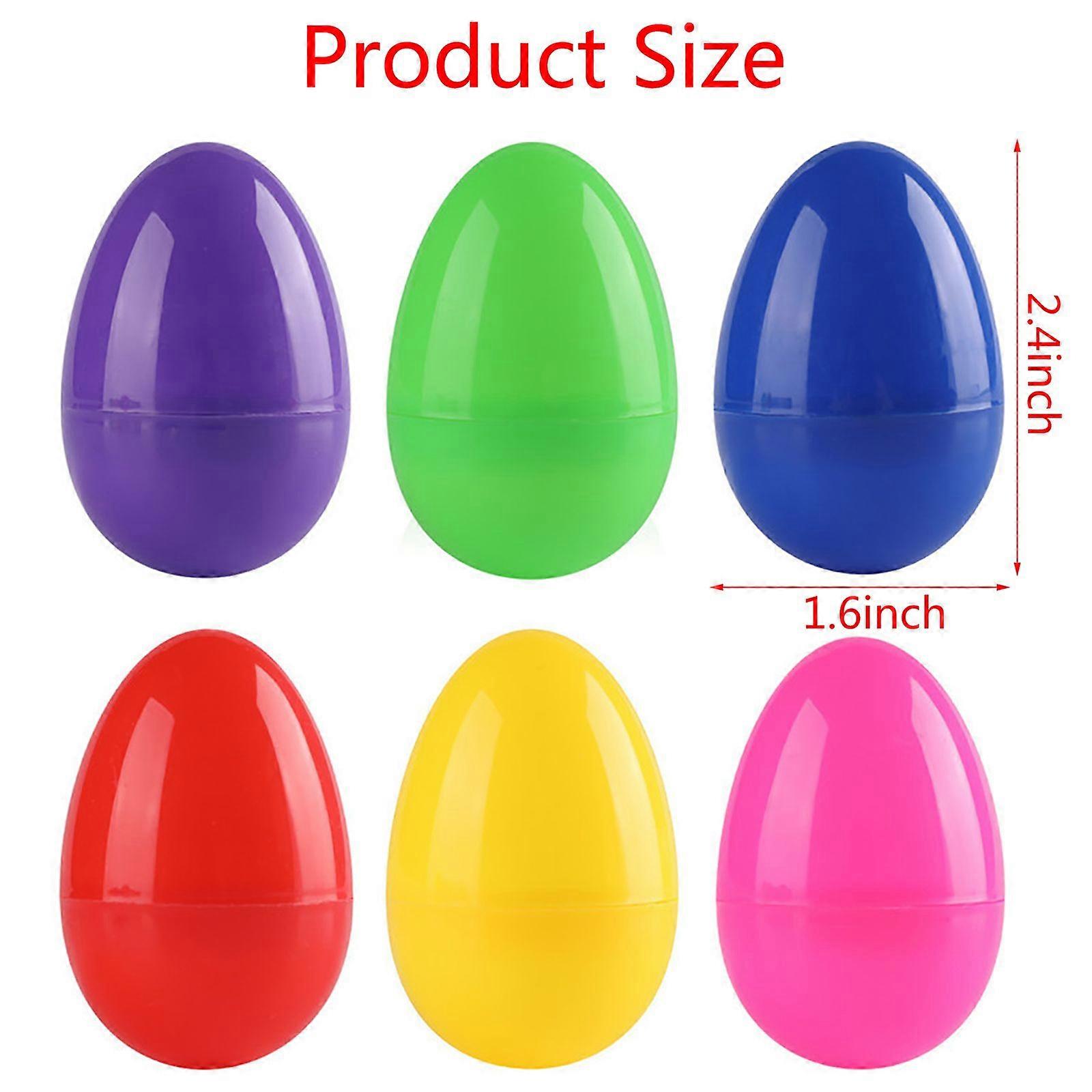 12Pcs Fillable Easter Eggs Bulk Colorful Bright Plastic Easter Eggs