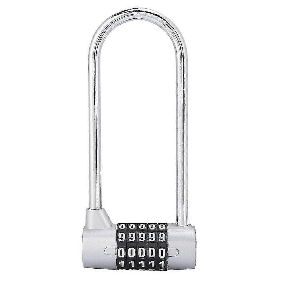 2025 Zinc Alloy U shape Combination Digit Password Code Lock Extra Long Cabinet Door Padlock