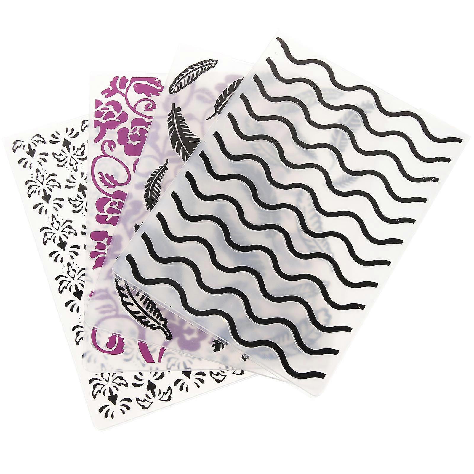 DIY Plastic Embossing Folder for Crafting 4Pcs Embossing Templates
