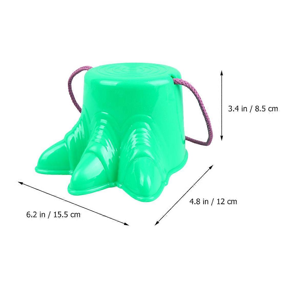 Balancing Stilts for Kids Plastic Claw Shape Training Shoes 2Pcs Green