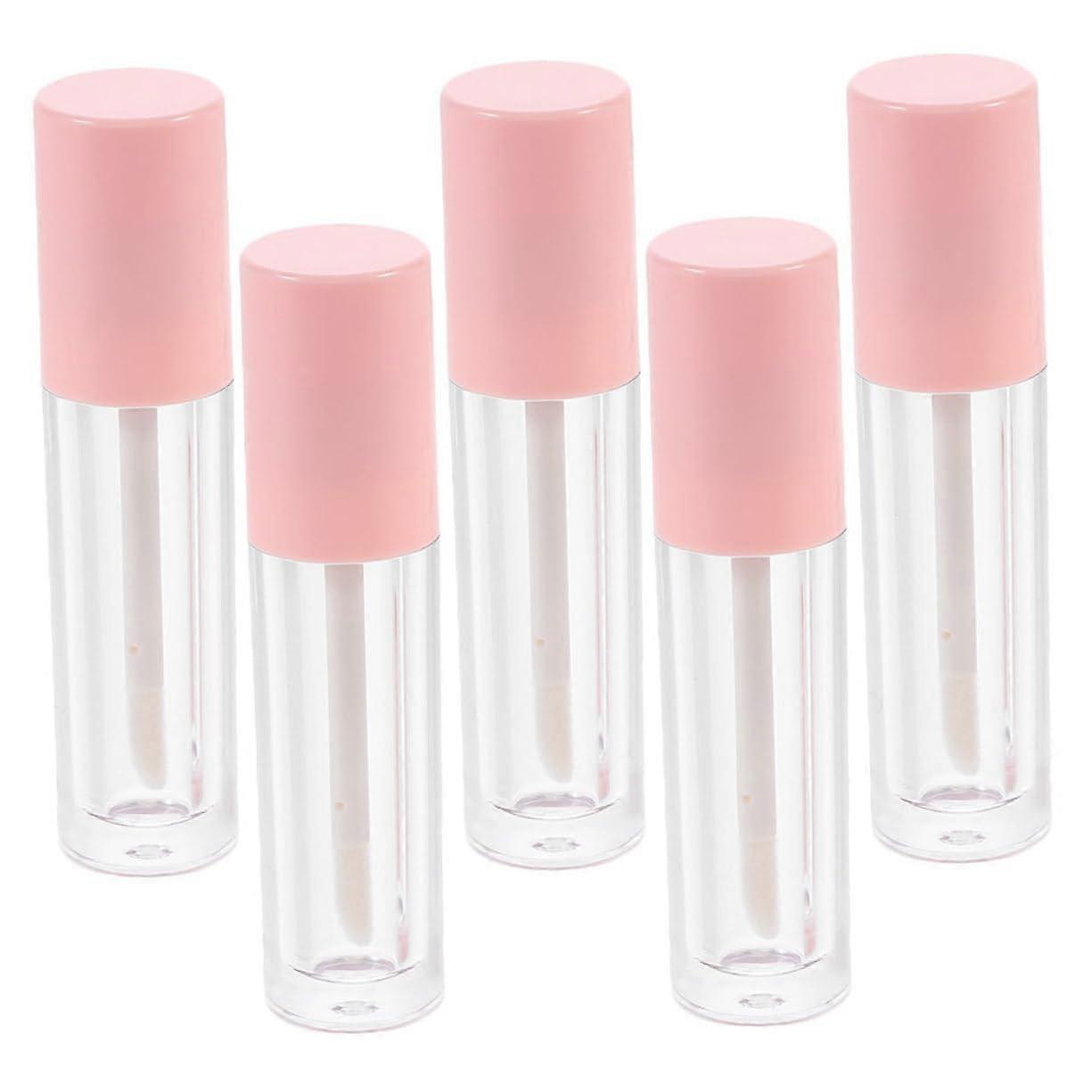 5pcs Empty Lip Gloss Tubes Leakproof Refillable Containers for DIY Cosmetics and Travel