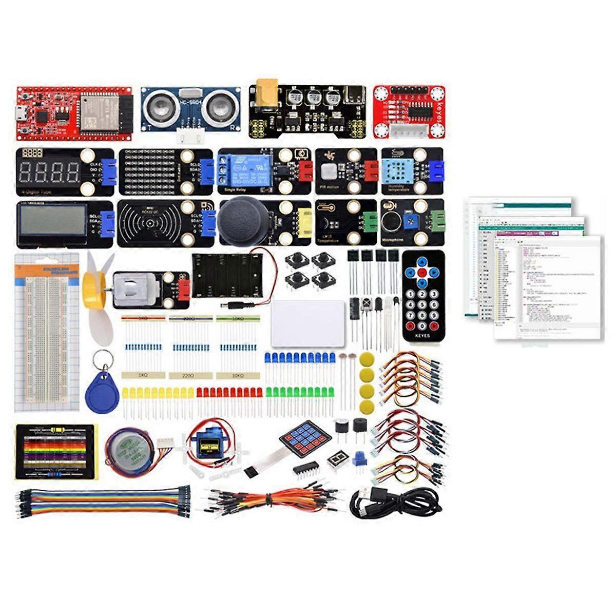 ESP32 Basic Learning Kit Electronic Components Sensors Modules Essential Kit for Python Programming