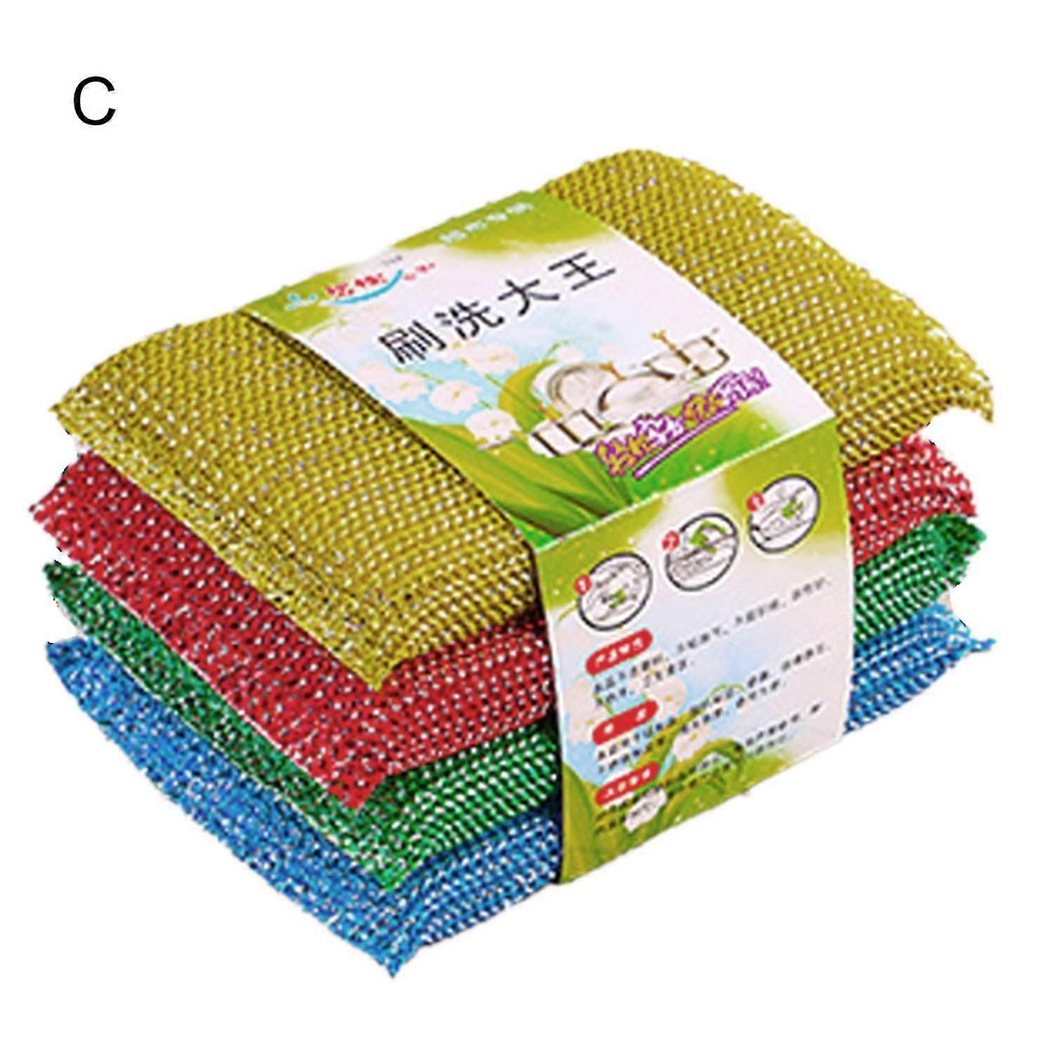 4Pcs/Set Flexible Cleaning Sponge Wide Application Printed Portable