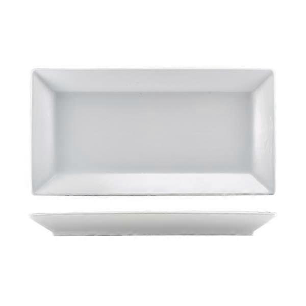 Porcelain Serving Dish Set of 3, Rectangular Platter 13.75 x 7 Inch, ChipResistant Hotelware