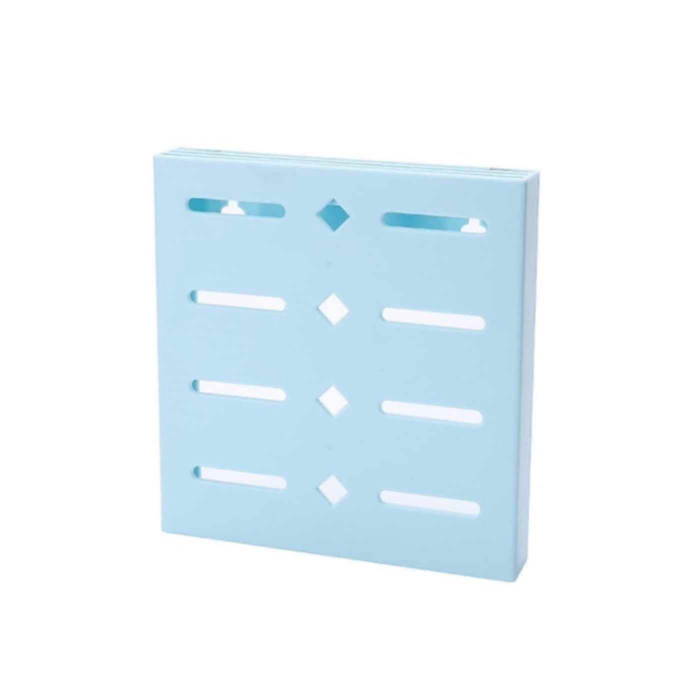 Knife Block and Holder, Wall Mounted Plastic Kitchen Rack, SpaceSaving Secure Knife Storage, Blue 19x3x20