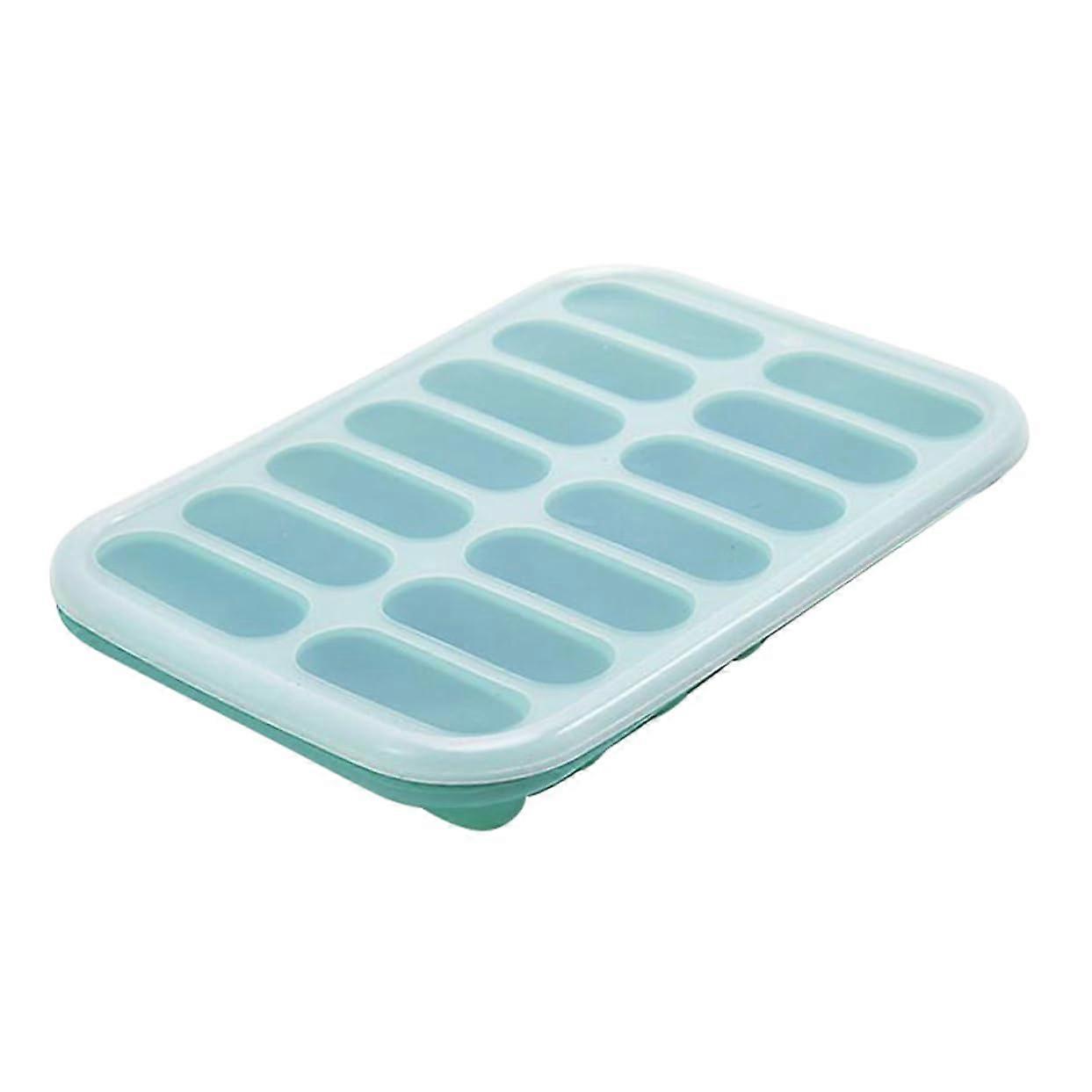 Silicone Ice Cube Tray and Baking Mold, Easy Release Stackable Freezer Sausage Mold, Green