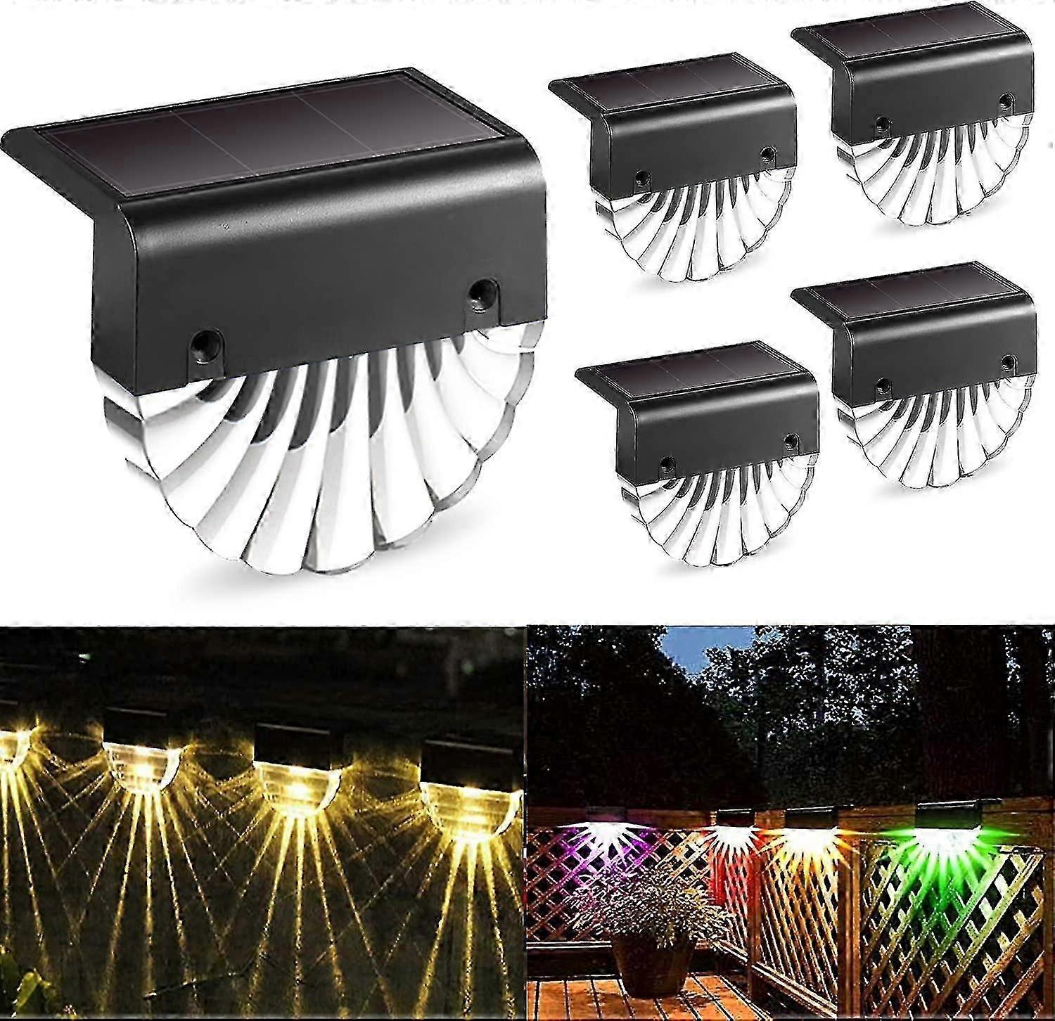 4 Pack Solar Fence Step Lights