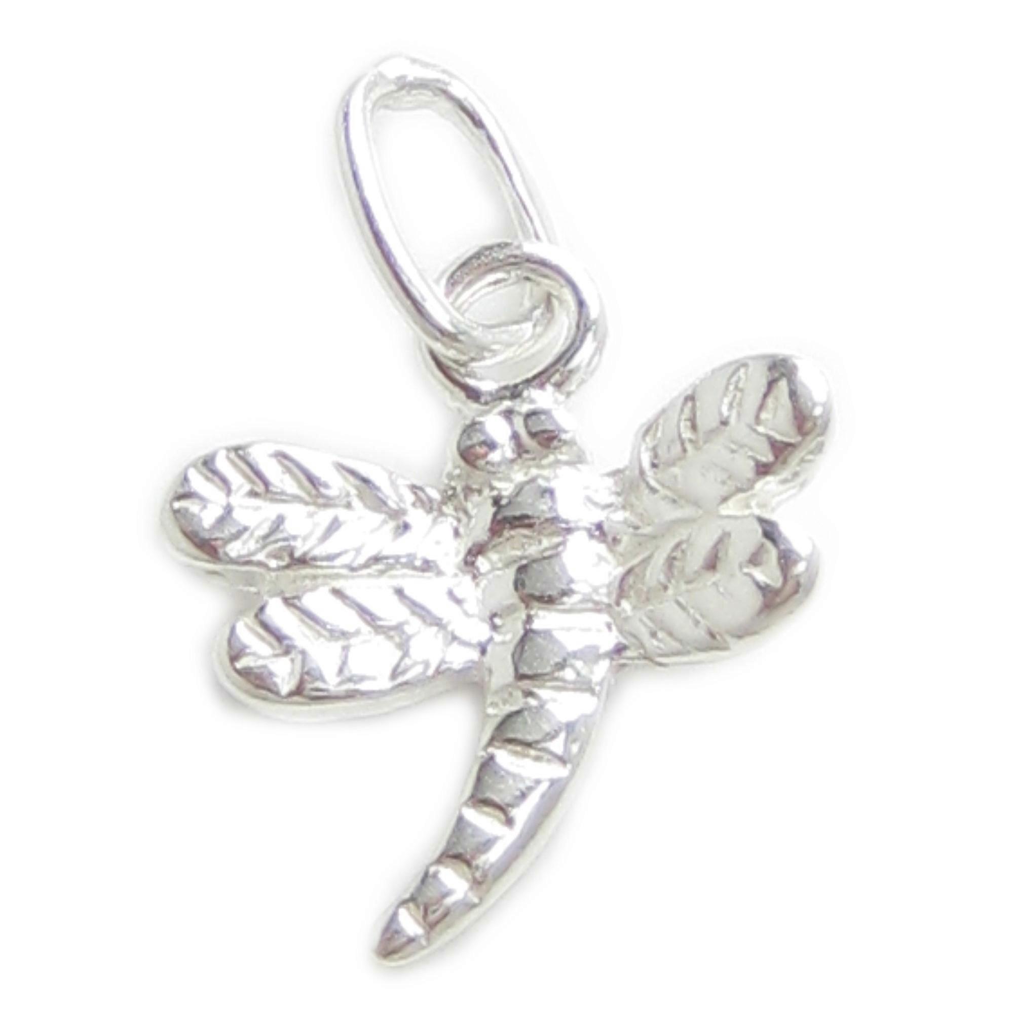 Dragonfly TINY sterling silver charm .925 x 1 Dragon Fly insect charms