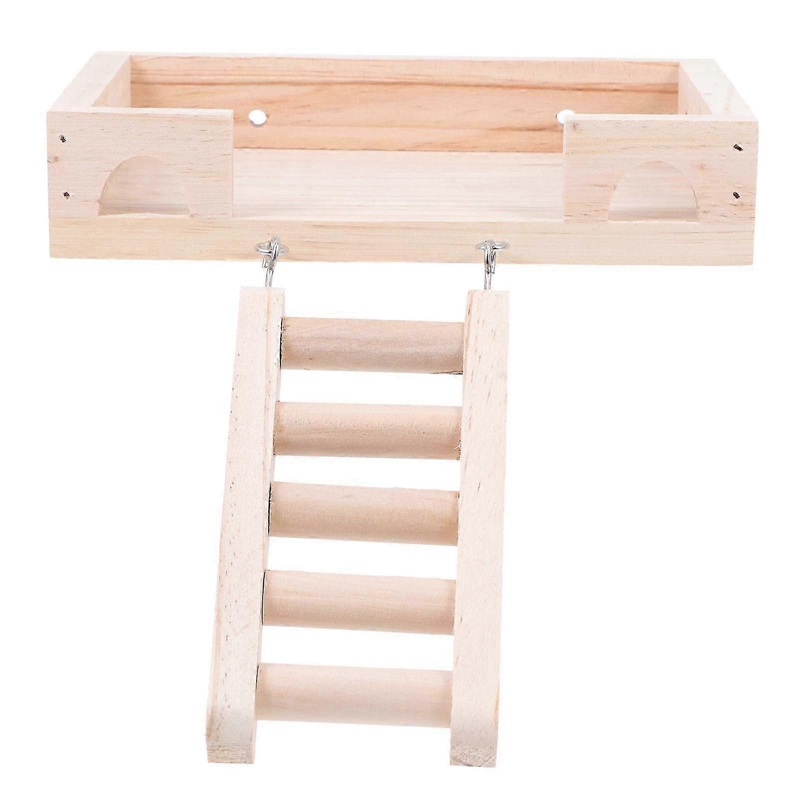 Small Pet Cage Ladder and Standing Platform for Hamster Activity