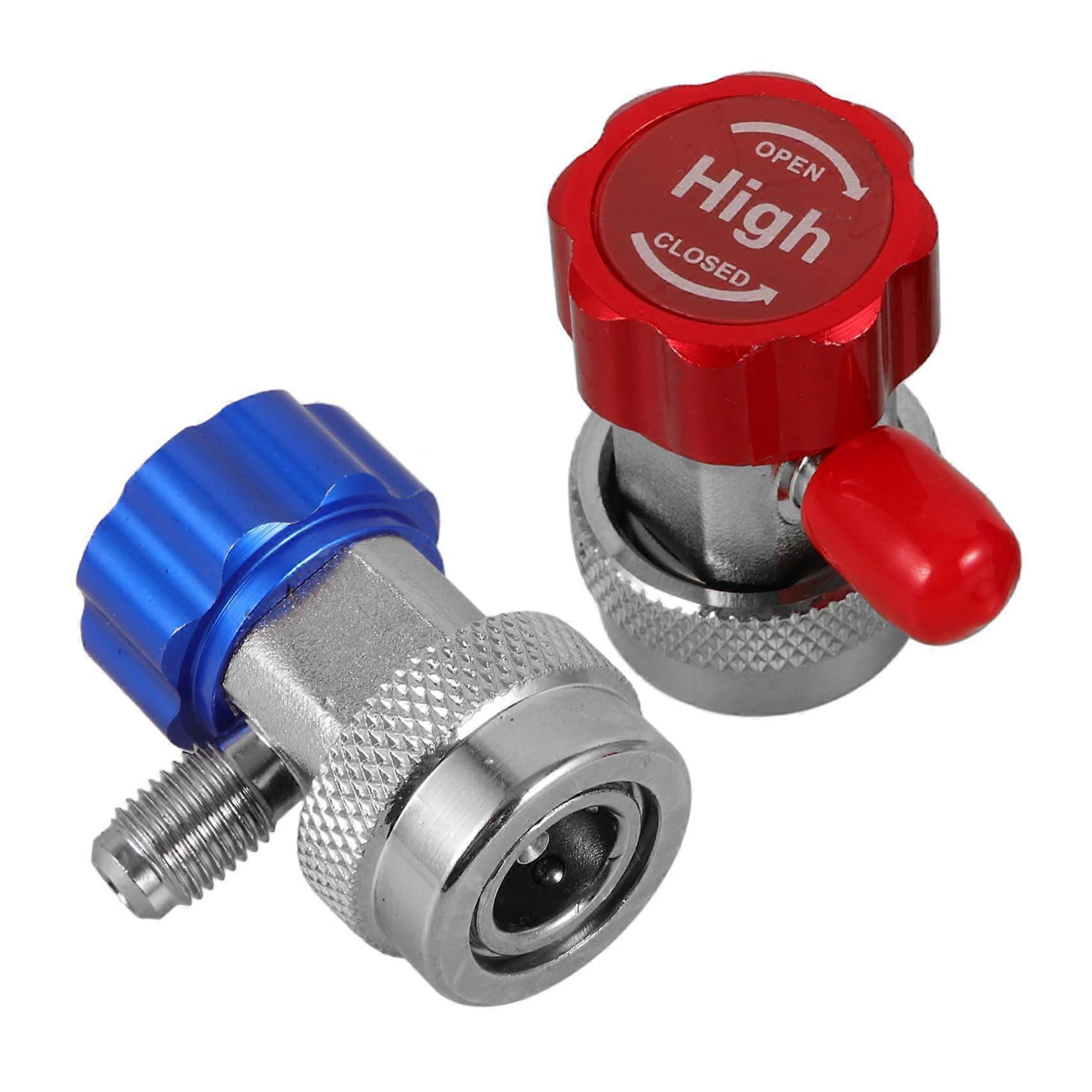 AC Quick Coupler Adapter Pair for Car Air Conditioning Refrigerant, Durable Leak Connection