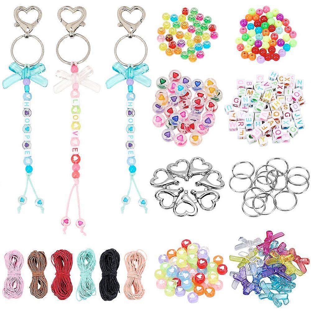 DIY Keychain Kits Mixed color 6mm Hole: 1.5mm 60pcs