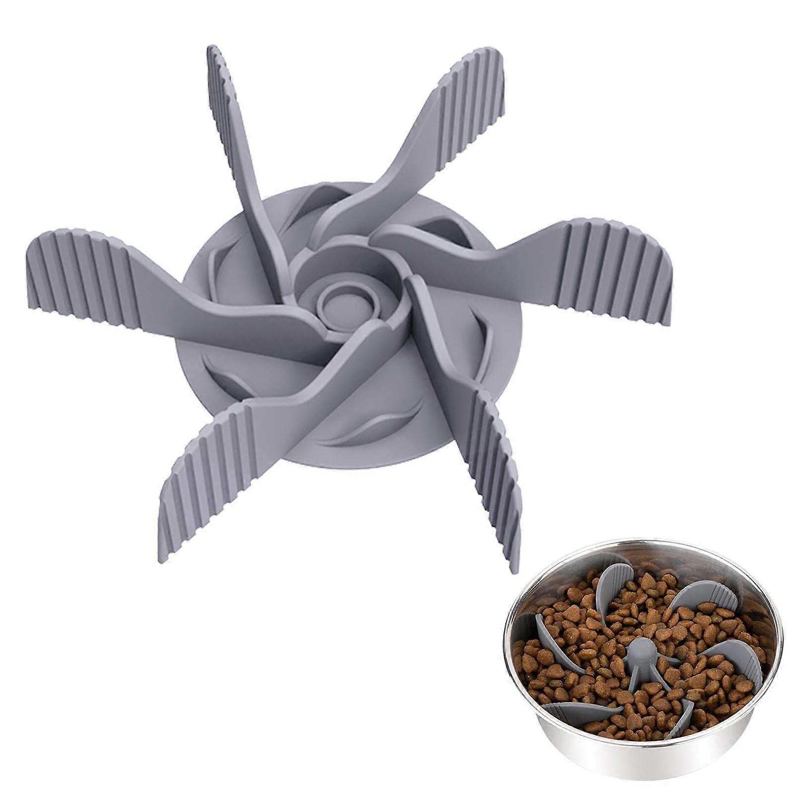 Slow Feeder Dog Bowl Insert with Adjustable Fit, Soft Silicone and Secure Suction Base for Pets