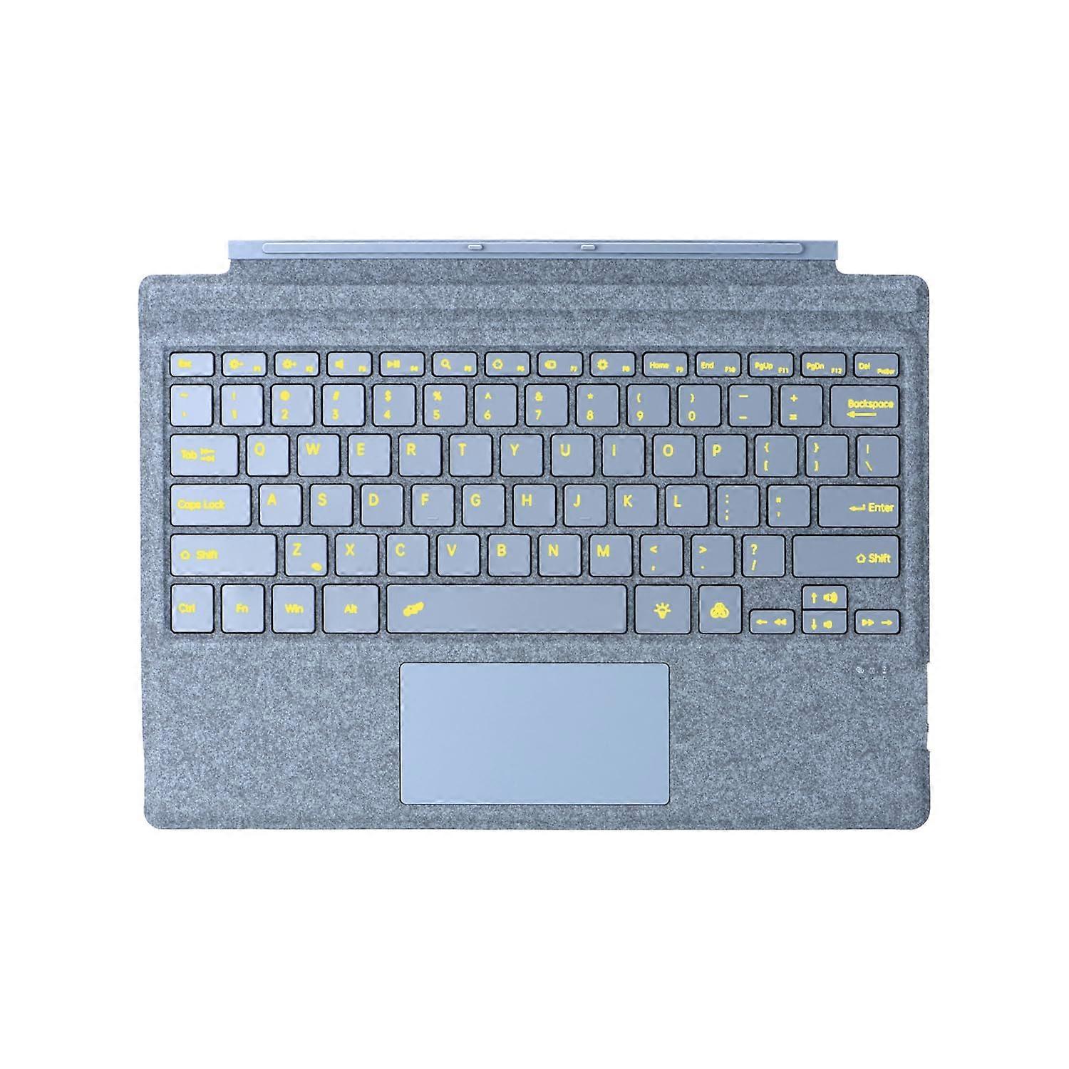 Keyboard with Touchpad, Magnetic Detachable, TypeC Charging, Ice Blue, for Surface Pro 7+/7/6/5/4/3