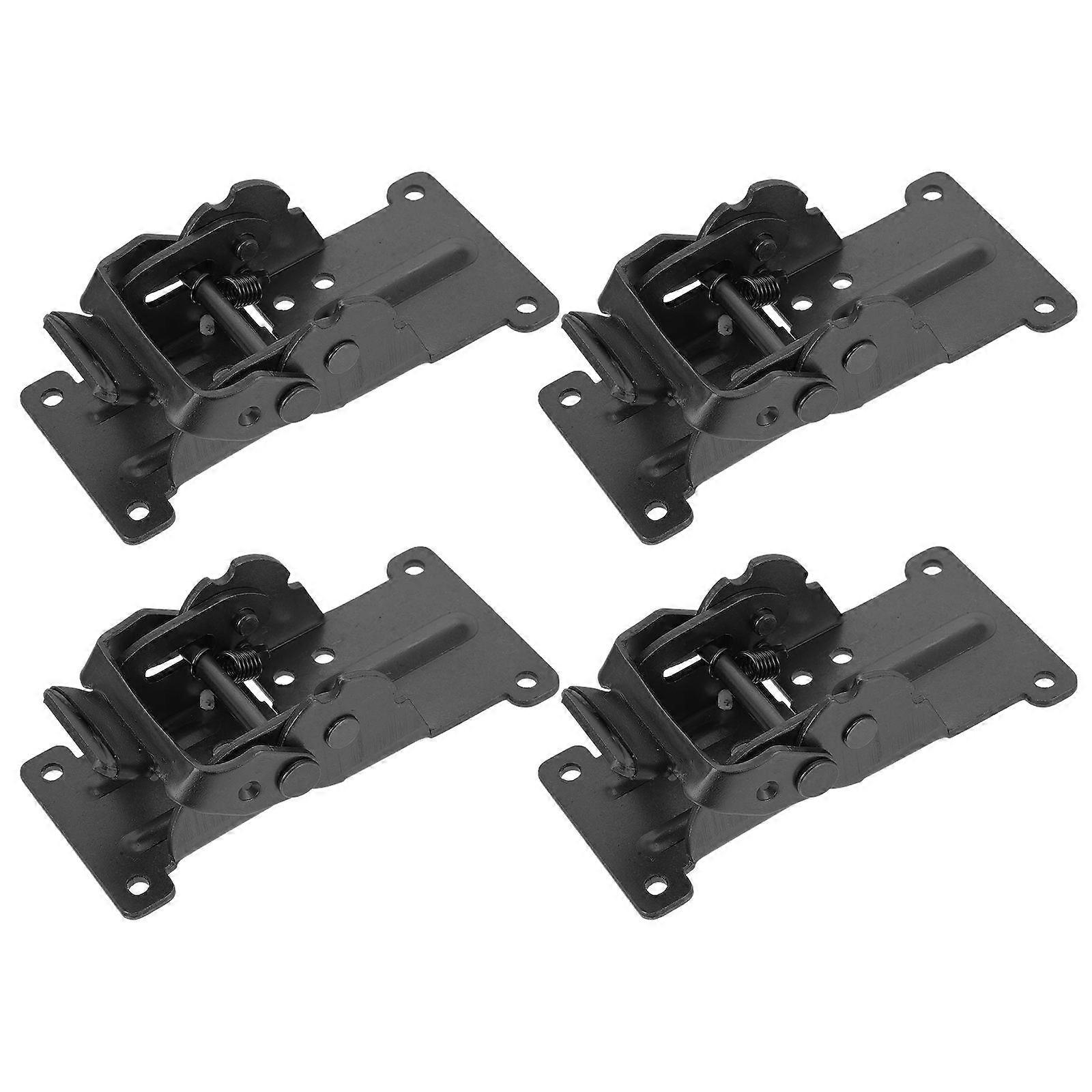 Locking Hinge Steel Folding Table for Self-Locking 4Pcs Black