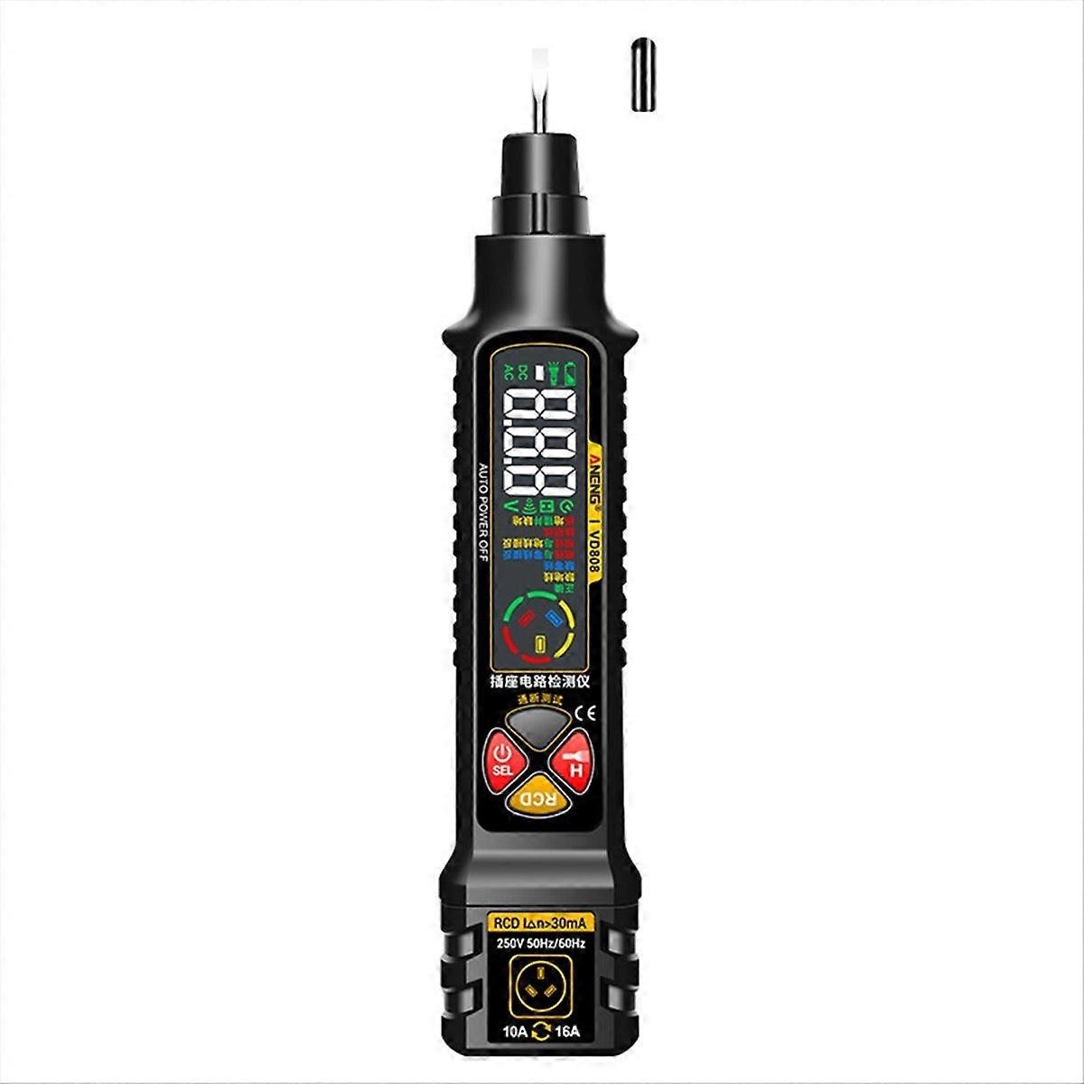  VD808 Digital Socket Tester Circuit Breaker Finders EU Plug