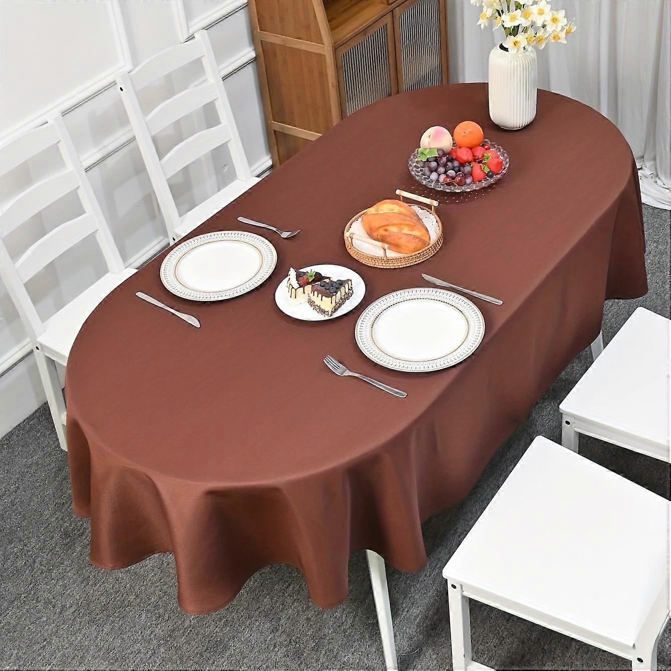 [Polyester Solid Tablecloth] Polyester 1pc Solid Color Tablecloth - Wedding Decor, Party Supplies, Holiday Decor