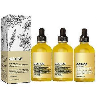 3Pcs Natural Hair Growth Oil, Veganic Organic Natural Hair Growth Oil 60ml