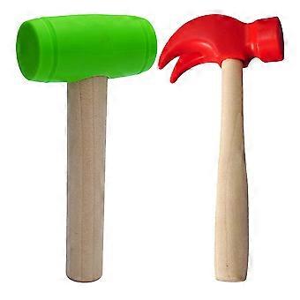 Wooden Simulation Hammer Toy Kids Pretend Play Maintenance Tools 4Pcs